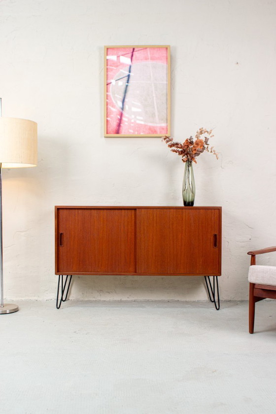 Image 1 of Vintage teak chest of drawers, sideboard, lowboard, mid-century 1960s