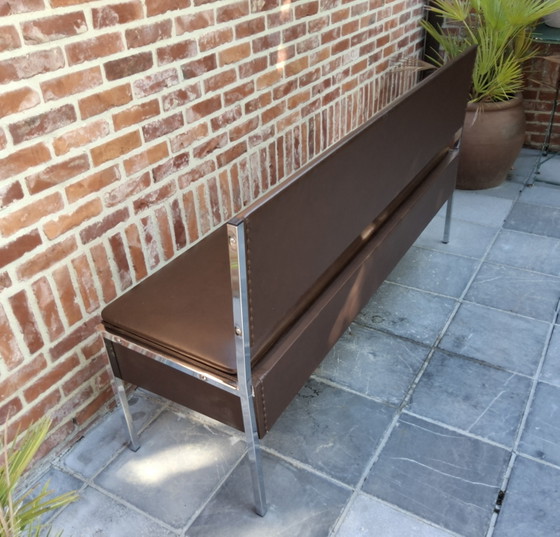 Lange Kistbank In Skaileer Jaren 70 – Bankjes, Metal, Chrome (photo 12 of 15)