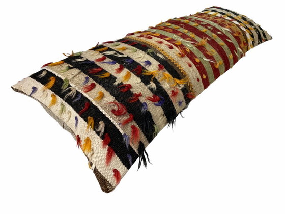 Image 1 of Unique Kilim & Carpet Cushion Cover – 120 x 40 cm