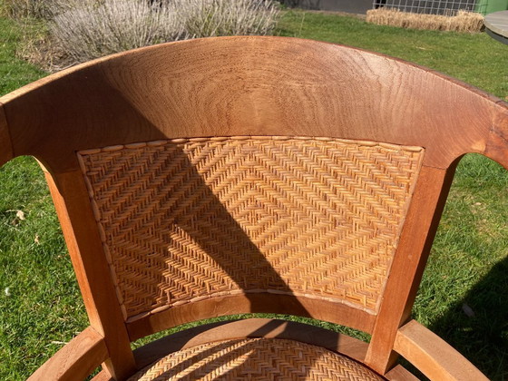 Image 1 of teakhouten stoel