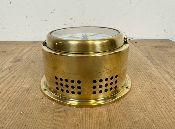 Image 1 of Orologio da nave tedesco in ottone d'epoca di Kundo, anni '70