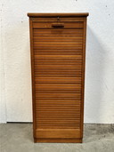 Vintage Tambour Door Cabinet, Filing Cabinet, Eeka Meubel 1950s