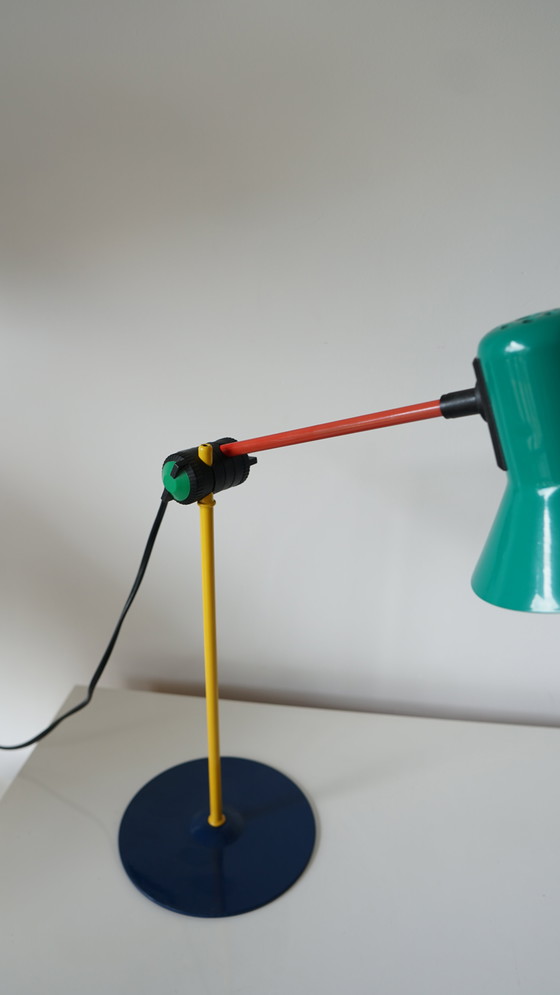 Image 1 of Lampe à poser Veneta Lumi style Memphis Milano Colorblock - années 80