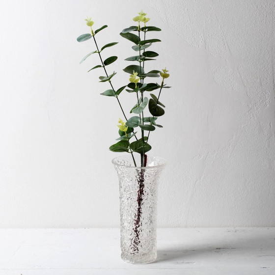 Image 1 of Mid-Century Pressed Glass Vase by Václav Hanuš / Libochovice / Czech Republic / 1970