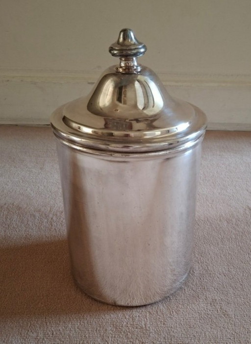 Isothermischer Eiskübel mit Eiswürfeln - Silbermetallic