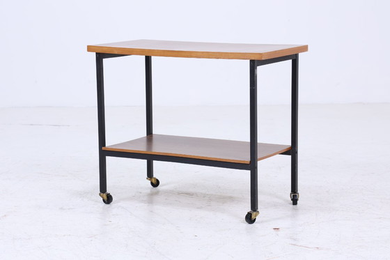 Image 1 of Vintage serving trolley from the 60s | Mid - Century table telephone table side table retro #05-25