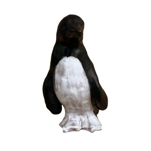 Keramisch Pinguïn Beeldje Keramik Kravsko Tsjecho-Slowakije 1960
