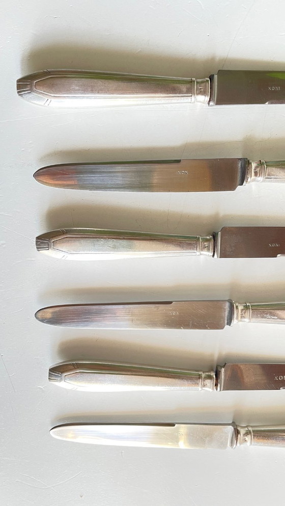 Image 1 of 6 Art Deco Dessert Knives