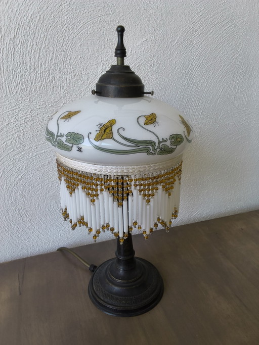 Table lamp – tafellampen, Bronze, Glass