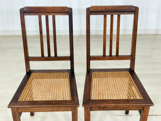 Image 1 of 2x Chaises Gründerzeit / Chaises de salle à manger / Chaises de salon – Gründerzeit / Antique