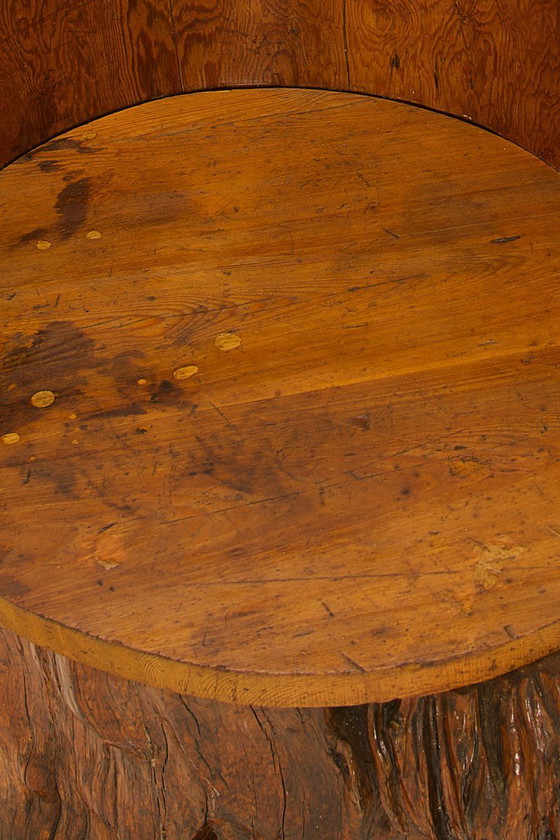 Image 1 of Sedia primitiva in ceppo