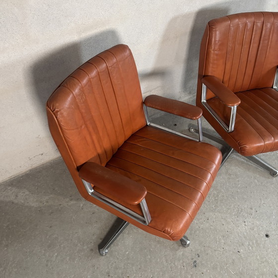 Image 1 of Juego de 2 sillones de salón Osvaldo Borsani para Tecno, Italia, década de 1970.