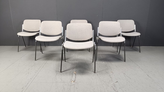 Image 1 of Vintage Dsc 106 Side Chairs By Giancarlo Piretti For Castelli, Set Of 6