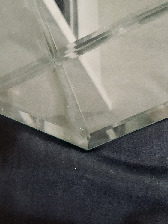 Lámpara de techo o pared octogonal grande (40 cm) — Latón y cristal — Lámpara de pared — 1970/1980 (photo 17 of 27)