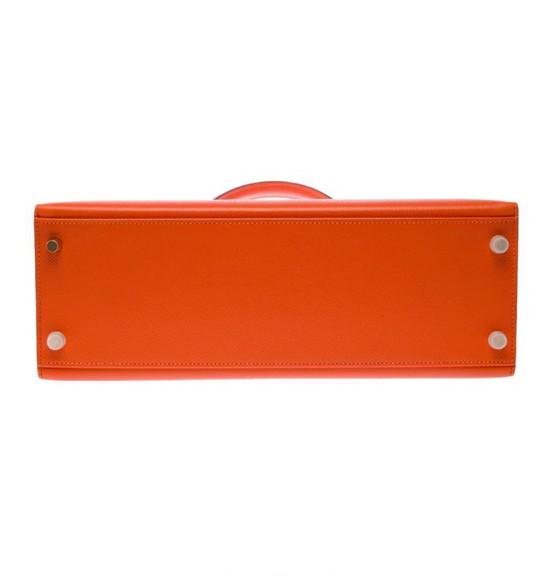 Image 1 of Sac HERMES Kelly 32 en Cuir Orange - 103499