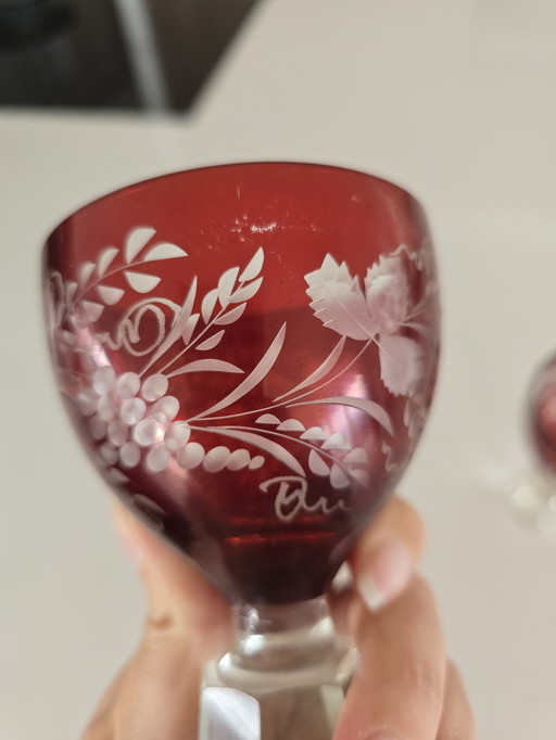 Antique Bohemian Glasses