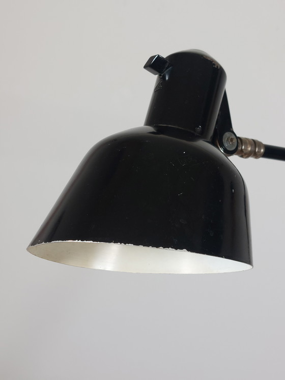 Image 1 of Schwarze Bauhaus SIS Werkstattlampe Gelenklampe 