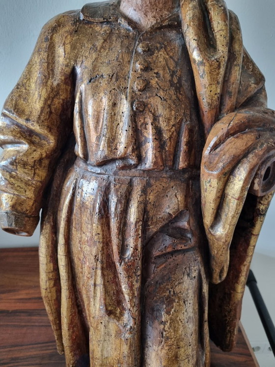 Image 1 of Estatua de madera antigua del siglo XVII/XVIII