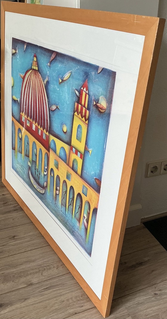 Marianne Aulman - Atlantis XIII, litografia a colori (incorniciata) – Arte, Vetro, Carta (photo 8 of 15)