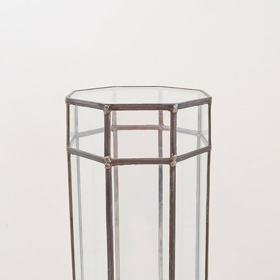 Image 1 of Colonne Art Déco en verre et zinc
