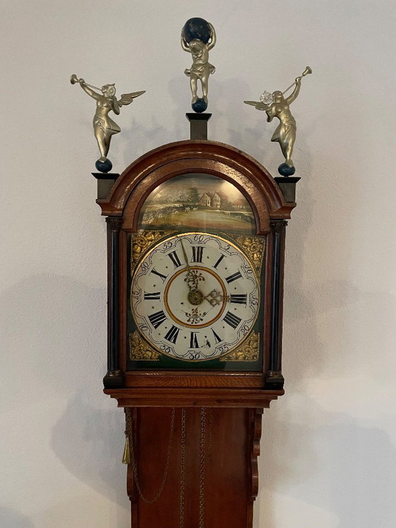 Image 1 of Antique Frisian grandfather clock circa 1850