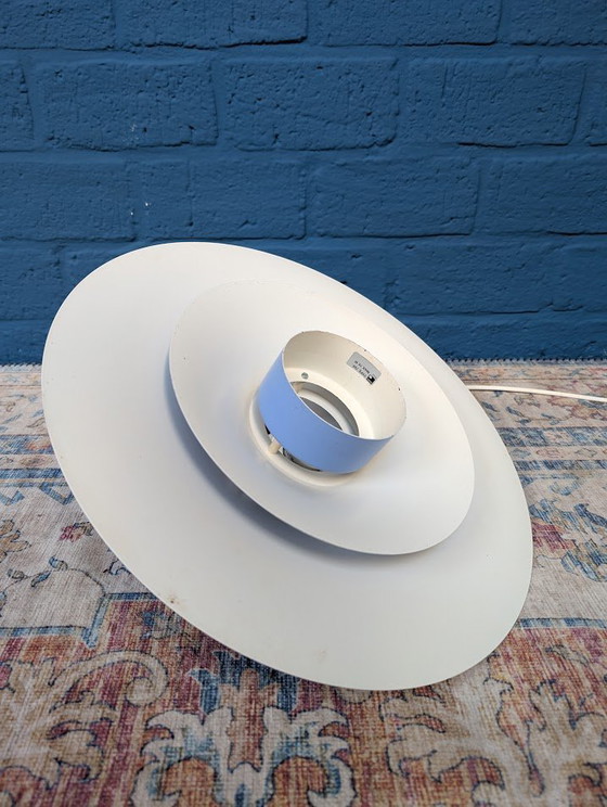 Image 1 of Vintage Blauwe Schalenlamp, Horn Belysning, Deens Design