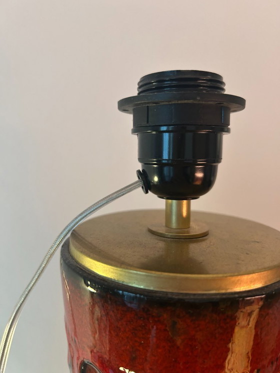 Image 1 of Large statement accent lamp made of Bay ceramic vase – model 608-45 (design: Bodo Mans)