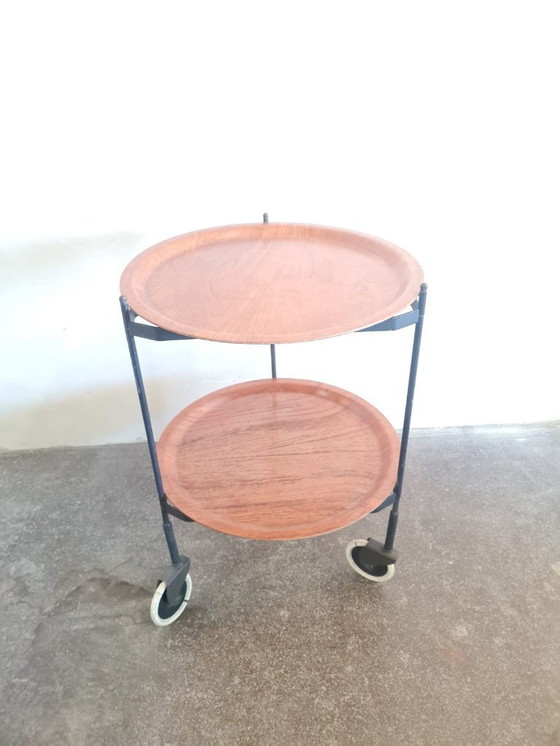 Image 1 of Mid-Century Serving Trolley SILVA No.73152