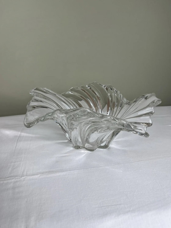 Skulpturale Schale organisches Design, Schalen, Kristall, Glas, Transparent (Foto 6 von 13)