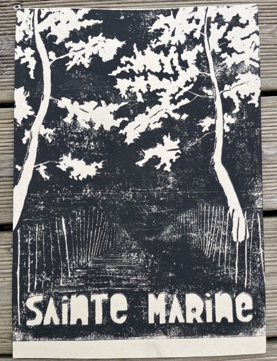 Image 1 of Linograbado sobre papel natural 40x30cm