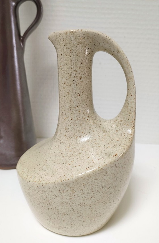 Image 1 of three soliflore vases stoneware ceramic vintage porcelain