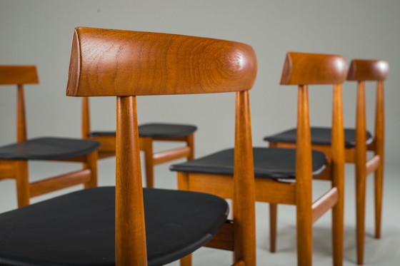 Image 1 of Mesa de comedor extensible y sillas danesas de teca de Hans Olsen para Frem Røjle, años 60, juego de 7