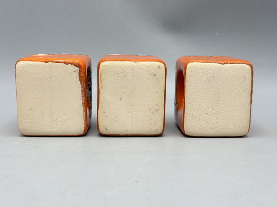 Image 1 of Vintage set of 3 ceramic candlesticks