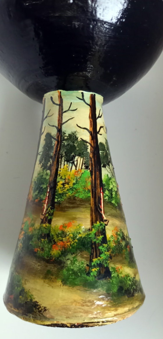 Image 1 of Pair of vintage Basque pottery – glazed ceramic – signed G. Defly (1950s)