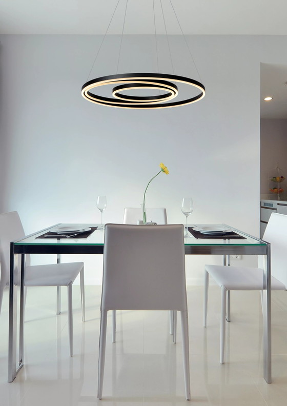 Lucide TRINITI pendant lamp - LED dimmable -  80 cm - black, Aluminium (photo 3 of 4)