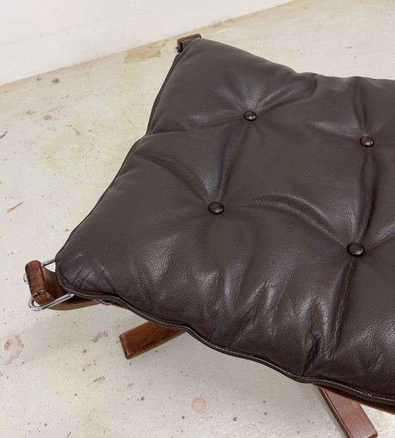 Image 1 of Midcentury Falcon voetenbankje van Sigurd Ressel voor Vatne Møbler, Noorwegen, jaren 70.