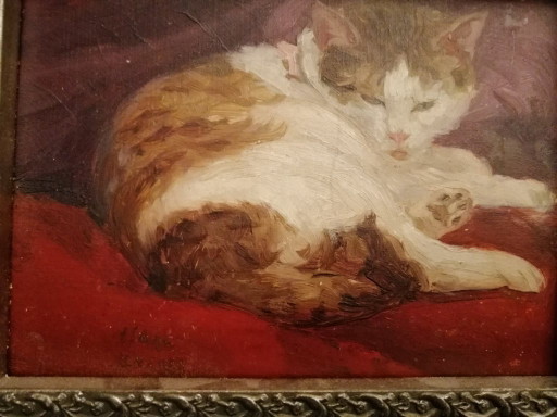 "Retrato de gato" de Isaac Israel, óleo sobre cartón. – schilderijen tekeningen, Other (photo 2 of 8)