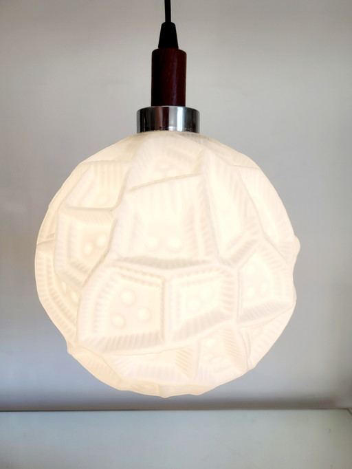 Peill & Putzler Opaline Glass Pendant Lamp, Supposedly