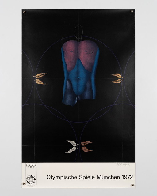 Olympische Spiele München 1972 – Original Vintage-Olympiaplakat von Paul Wunderlich – Mid-Century Modern – 101 x 64 cm