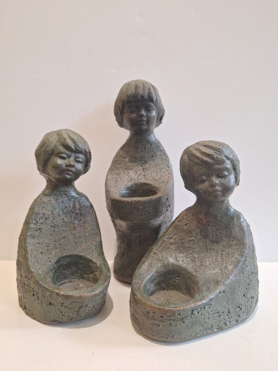 Gruppo scultoreo Portacandele Geert Kunen – Bronze, Ceramic (photo 7 of 10)