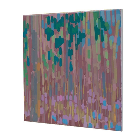 Image 1 of Malerei Winterende, handgemaltes Unikat, Natur, Landschaftsmalerei, Acrylmalerei 40x40cm