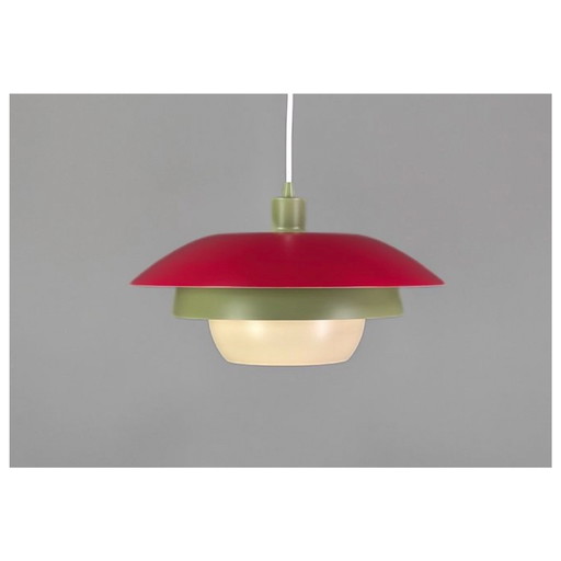 Vintage dreifarbige skandinavische Pendelleuchte; Dänemark, 1980 – hanglampen, Metal