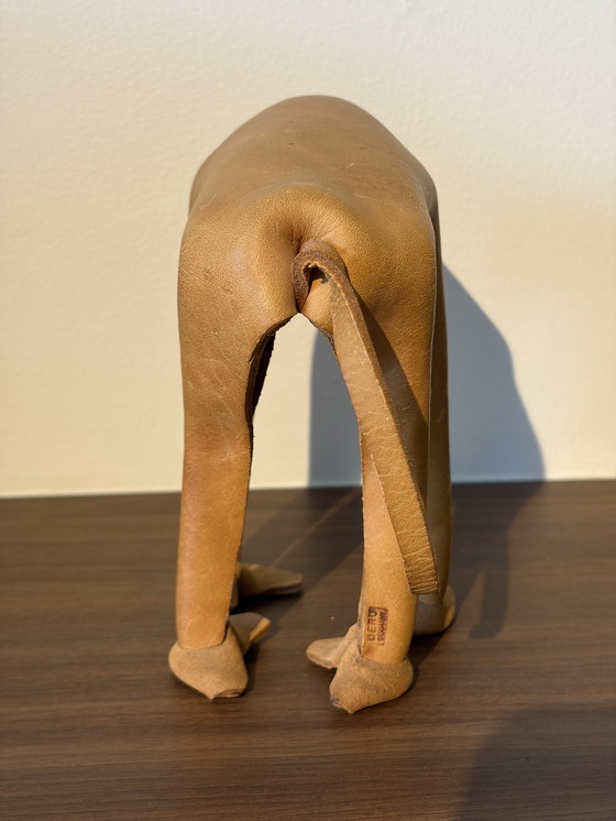 Image 1 of Rare sac à main vintage DERU Germany en cuir, modèle moyen, design des années 1960