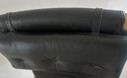 Poltrona lounge in pelle nera Pernilla di Bruno Mathsson per DUX