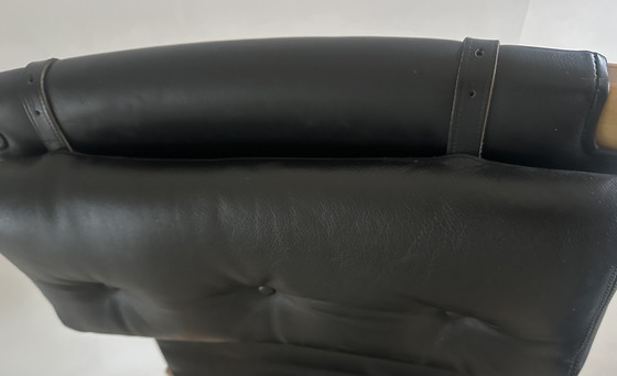 Image 1 of Poltrona lounge in pelle nera Pernilla di Bruno Mathsson per DUX