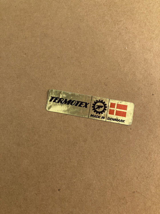 Image 1 of Oranje kunststof retro spiegel 