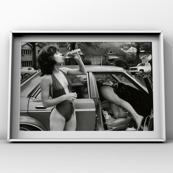 Image 1 of 1x Jane Birkin, scène d'été du milieu du siècle, années 1970
