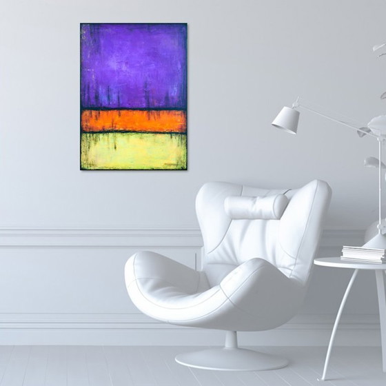 Image 1 of Original minimalist abstract modern painting on stretched canvas.