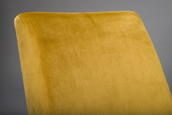 Image 1 of Model 53 fauteuils in mosterdgeel fluweel, toegeschreven aan Jaroslav Smidek voor Ton, jaren 60, set van 2