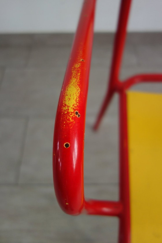 Image 1 of Stella metalen fauteuil uit de jaren 50